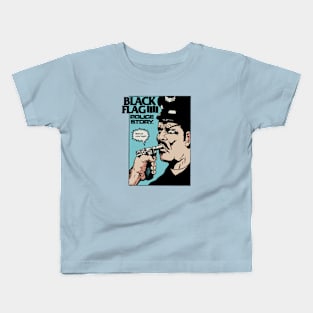 Black flag police story Kids T-Shirt